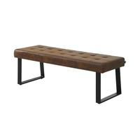 B&D home Banc Dolce - Banc de salle à manger rembourré - 140 cm - Pour salle à manger, garde-robe, cuisine - Design industriel moderne - Marron