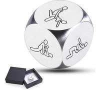 B-D-S-M 1 Set de Dadi en Acier Inoxydable pour Les activités décisionnelles 6 côtés Cadeaux pour Dadi pour Les activités décisionnelles pour Il Pensionamento Con Scatola Regalo。