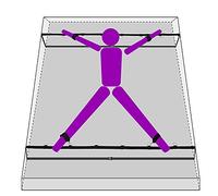 B - D - S - M Ceinture de lit avec Sangle de Poignet et Sangle de Cheville Chambre à Coucher appropriée Facile à Utiliser Sangle réglable Douce et Confortable