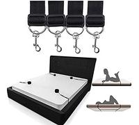 B-D-S-M Ensemble de Sangles de Yoga en Peluche Ajustables en Nylon avec Tige de Plume et dés