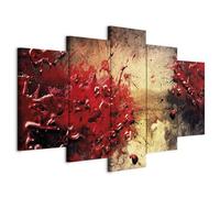 B&D XXL - Grand Tableau Décoration Murale Chambre, Abstrait, 200x100 cm | Clous Inclus, Impression sur Toile, Tableaux, Posters et Arts Décoratifs, Cadre en Bois, Gris, Abstraction, Fabrication EU