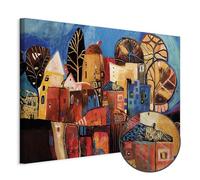 B&D XXL - Peinture acrylique 90x60 cm - Effet texturé ou coup de pinceau - Décoration avec finition faite à la main - Salon chambre - Finition artisanale - Abstraction 0104-13