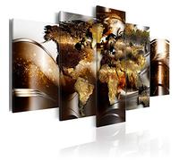 B&D XXL - Peinture acrylique Monde 225x112 cm - Effet texturé ou coup de pinceau - Décoration avec finition faite à la main - Salon chambre - Abstrait Artistique Monde Abstraction k-A-0017-b-n