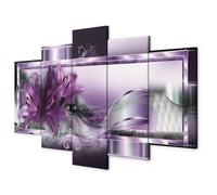 B&D XXL - Peinture acrylique Nature 150x75 cm - Effet texturé ou coup de pinceau - Décoration avec finition faite à la main - Finition artisanale - Fleur Artistique Abstraite b-C-0153-b-p
