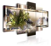 B&D XXL - Peinture acrylique Nature 150x75 cm - Effet texturé ou coup de pinceau - Décoration avec finition faite à la main - Finition artisanale - Fleur Artistique Abstraite b-C-0153-b-o