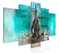 B&D XXL - Peinture acrylique Oriental 150x75 cm - Effet texturé ou coup de pinceau - Décoration avec finition faite à la main - Finition artisanale - Bouddha statue Feng Shui p-C-10000-b-a