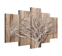 B&D XXL - Tableau Acoustique Nature 100x50 cm 5 Parties - Décoration Murale Anti-Bruit Isolation Phonique Bureau Chambre Panneau Insonorisant Impression sur Toile - Artistique b-C-0046-b-o