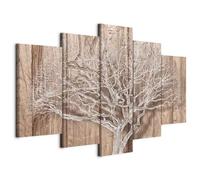 B&D XXL - Tableau Acoustique Nature 225x112,5 cm 5 Parties - Décoration Murale Anti-Bruit Isolation Phonique Bureau Chambre Panneau Insonorisant Impression sur Toile - Artistique b-C-0046-b-p