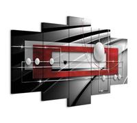 B&D XXL - Tableau décoratif abstrait 100x50 cm - Impression sur toile colorée - Décoration murale pour salon et chambre - Abstraction figures géométriques géométrique coloré moderne a-A-0209-b-n