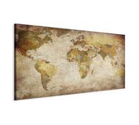 B&D XXL Tableau Mega XXXL Impression sur Toile Tableaux Unique en Format l'automontage Facile Image Graphique Grande Photo Carte du Monde