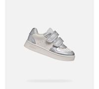Geox B ECLYPER Girl A Baskets pour bébé Fille Blanc/argenté Taille 20 EU
