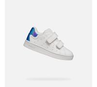 Geox B ECLYPER Girl A Baskets pour bébé Fille Blanc/Bleu Taille 23 EU