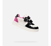 Geox Garçon Fille B Eclyper Girl Basket, White Black, 25 EU