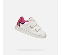 Geox Garçon Fille B Eclyper Girl Basket, Blanc/Fuchsia, 27 EU