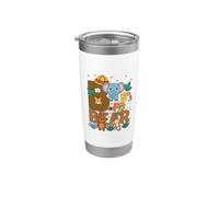 B est pour Bear Zoo Animals, excursion au zoo, Jungle Zoo Day Gobelet isotherme en acier inoxydable double paroi