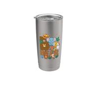 B est pour Bear Zoo Animals, excursion au zoo, Jungle Zoo Day Gobelet isotherme en acier inoxydable double paroi