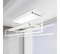 B, Étendoir À Linge Au Plafond Étendoir Électrique avec Télécommande Tringle À Vêtements Électrique Hauteur Et Longueur Réglables pour Mur Et Plafond Peu Encombrant