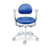 B, Fauteuil Dentaire Tabouret de médecin du Dentiste Chaises d’Assistant Dentaire Rotation à 360 degrés avec accoudoir de Dossier, Hauteur réglable pour Le Salon de beauté de la Clinique den