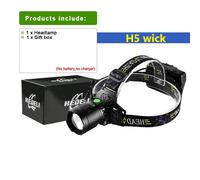 B-H5-Box1 - Lampe Frontale À Led Avec Capteur Ir, Alimentée Par Batterie 18650 Rechargeable Par Usb, Durée De Vie 18 Heures, 600 000lm