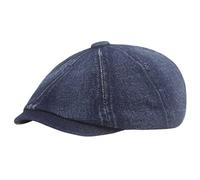 B-HOT Béret Casquette Plate pour Femme Homme Newsboy Chapeau Gatsby Gavroche Elastique Eté pour Plage Sport A:Bleu Foncé