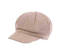 B-HOT Béret Femme Coton Chapeau Octogonal Casquette Gavroche Artiste Elégant Beige