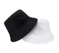 B-HOT Chapeau de Seau Double Face Bob d'Eté Pliable Chapeau de Soleil Réversible pour Pêche Chasse Randonnée Voyage Noir/Blanc