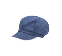 B-HOT Chapeau d'Eté Femme Homme Béret Octogonal Casquette à Visière Vintage Bleu Foncé