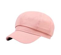 B-HOT Femme Casquette Gavroche Chapeau Octogonal Visière Newsboy Béret Casquettes Plates pour Homme A:Rose