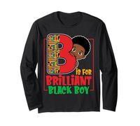 B is for Brilliant Black Boy Positive Affirmation Manche Longue
