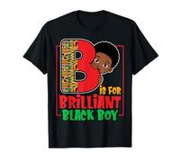 B is for Brilliant Black Boy Positive Affirmation T-Shirt