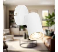 B.K.Licht - Applique LED intérieure EEK A orientable, 3000K blanc chaud, 2W, 450 lumens, env. 50.000h de lumière, lampe lecture, salon, lampe, applique, cuisine, 8x15,5 cm,
