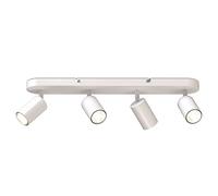B.K.Licht I barre de spots I 4 spots pivotants & orientables I GU10 I blanc mat I livré sans ampoules