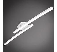 B.K.Licht I Plafonnier 12W, blanc, 2 LED pivotantes, 3000K blanc chaud, 1100 lumen