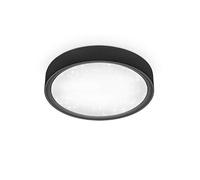 B.K.Licht I Plafonnier étoilé LED 12 W I 4.000K I 25 cm de diamètre I 1.200 lumens I lumière blanche neutre I noir mat