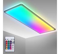 B.K.Licht - I Plafonnier Led Rgb I Panneau Led Ultraplat I Changement De Couleur I Plafonnier Rgbw À Intensité Variable I Éclairage Indirect I Télécommande I Noir