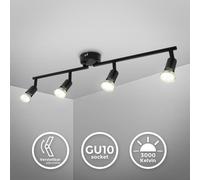 B.K.Licht I plafonnier pivotant à LED I spot de plafond à 4 lampes