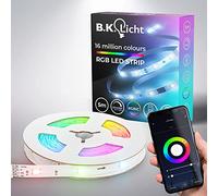 B.K.Licht I Wifi RGBIC LED Strip 5 m I App control I music sensor I lightbar I LED running light I RGBIC LED strip I compatible with Alexa I smart LED band I self-adhesive