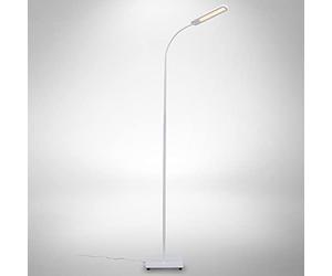B.K.Licht lampadaire salon, platine LED 6,5W, luminosité réglable, tête flexible, choix de lumière: blanc chaud, neutre ou froid, fonction TOUCH, lampadaire moderne chambre bureau salle à manger