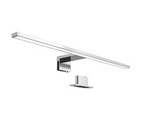 B.K.Licht lampe miroir LED, lampe armoire, applique salle de bain, lumière blanche neutre 4000 Kelvin, 8W, 780lm, IP44, largeur 600 mm, chrome