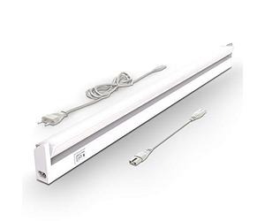 B.K.Licht - Lumière cuisine sous meuble avec interrupteur marche/arrêt, blanc chaud à blanc neutre réglable, extensible, éclairage LED cuisine sous meuble, lampe led, 54,7x6,1x2,4 cm, blanc
