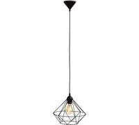 B. K. Licht Luminaire Suspendu Rétro Câble Vintage Industrie Noir Ø32cm Max. 40W