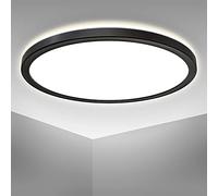 Plafonnier LED Ø29cm luminaire plafond ultra plat éclairage indirect 18W 4000K