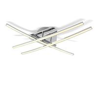B.K.Licht plafonnier 3 barres LED dont 2 pivotantes, lampe plafond design moderne, salon salle à manger chambre cuisine couloir, IP20, 24W