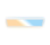 B.K.Licht - Panneau LED plat avec télécommande, CCT réglable de chaud à lumière du jour, intensité réglable, IP44, plafonnier salle de bain, lustre cuisine, lustre salon, 58x20x3 cm, blanc