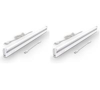 B.K. Licht réglette LED orientable, luminaire pour meubles placard cuisine, design moderne éclairage intérieur, lumière blanc neutre 1000lm, 230V, IP20, 8,5W, 550 x 61 x 3 mm (Lot de 2)