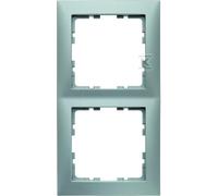 Cadre double Berker B. carré aluminium 5310128994