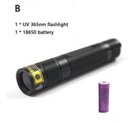 B Lampe de poche UV aste portable, 10W, 365nm, lampe noire, scorpion, détecteur d'urine pour animaux de compagnie, corps en aluminium ""Nipseyteko