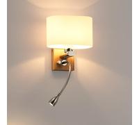 B·LED BARCELONA LED - Applique murale avec spot LED pour lecture Arti - E27 + 3 W - Blanc chaud