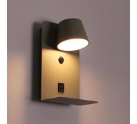 B·LED BARCELONA LED - Applique murale de lecture BASKOP - Port USB + USB-C - 6 W - Blanc chaud