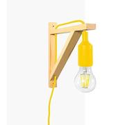 B·LED BARCELONA LED - Applique murale nordique YOJO - Équerre en bois et suspension en silicone